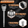 sourcing map 5pcs Nut Driver Drill Bit 18mm Metric Impact