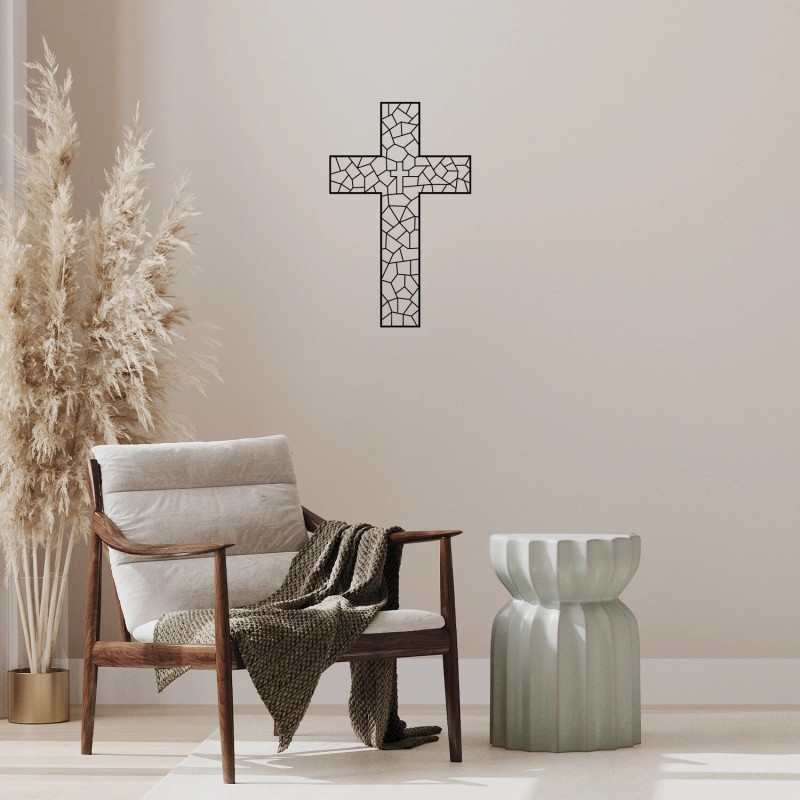 Unbranded Vinyl Wall Art Decal - Religious Cross - 27"