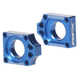 RFX Pro Rear Axle Adjuster Blocks (Blue) Yamaha YZ125/250 02-16 YZF250/400/426/450 02-08