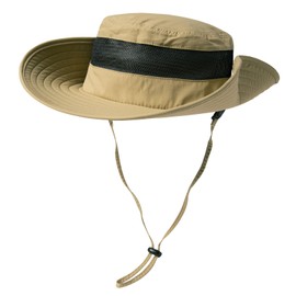 TOP-EX Sun Hat for Men & Women UPF 50- Wide Brim, Waterproof, Breathable & Adjustable for Summer, Fishing, Hiking, Safari - Lightweight & Packable Outdoor Hat Khaki M/L