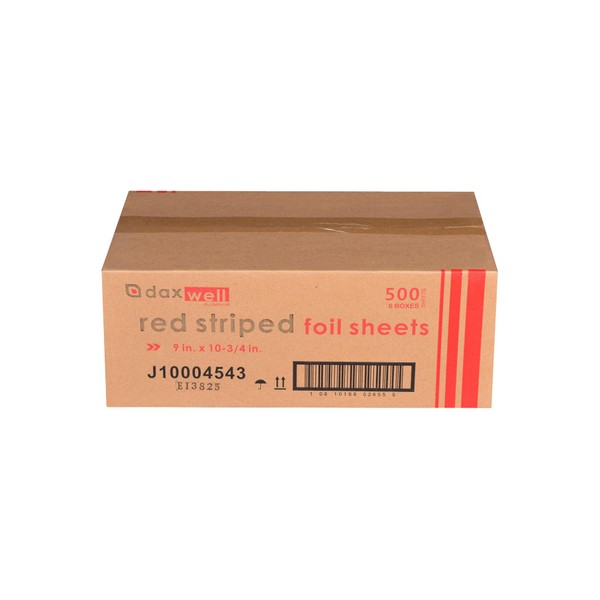 Daxwell Aluminum Foil Sheets, Interfolded, 9" x 10.75" Silver with
