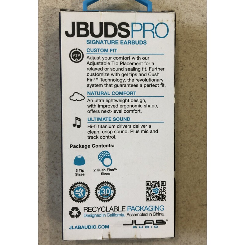 JLab JBuds Pro Wired Signature Earbuds w/Universal Mic & Track
