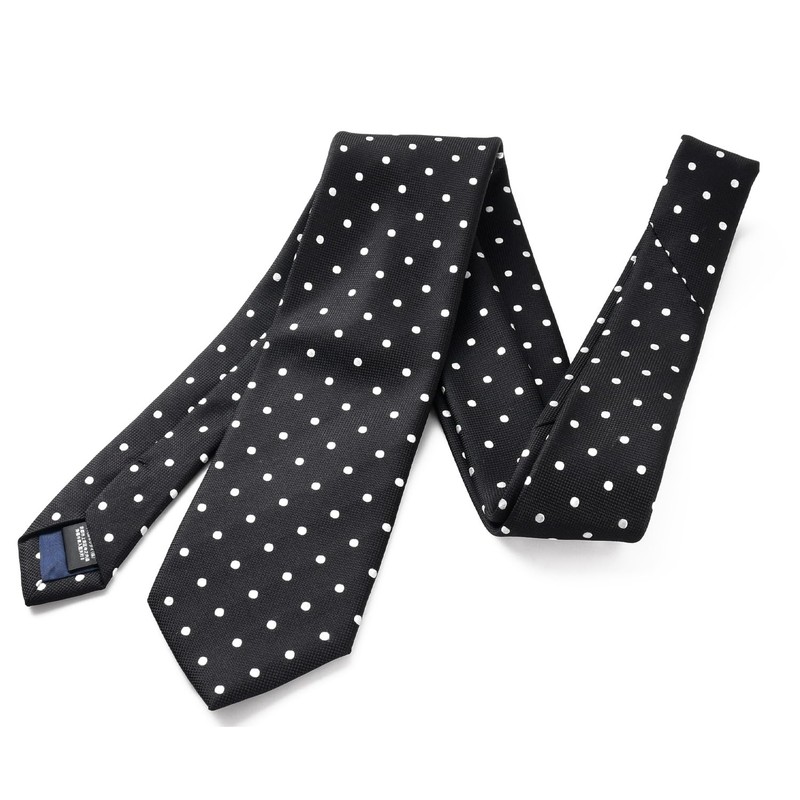 MICHIKO LONDON Brand Necktie, 100% Silk, Woven Pattern, Checkered Dots