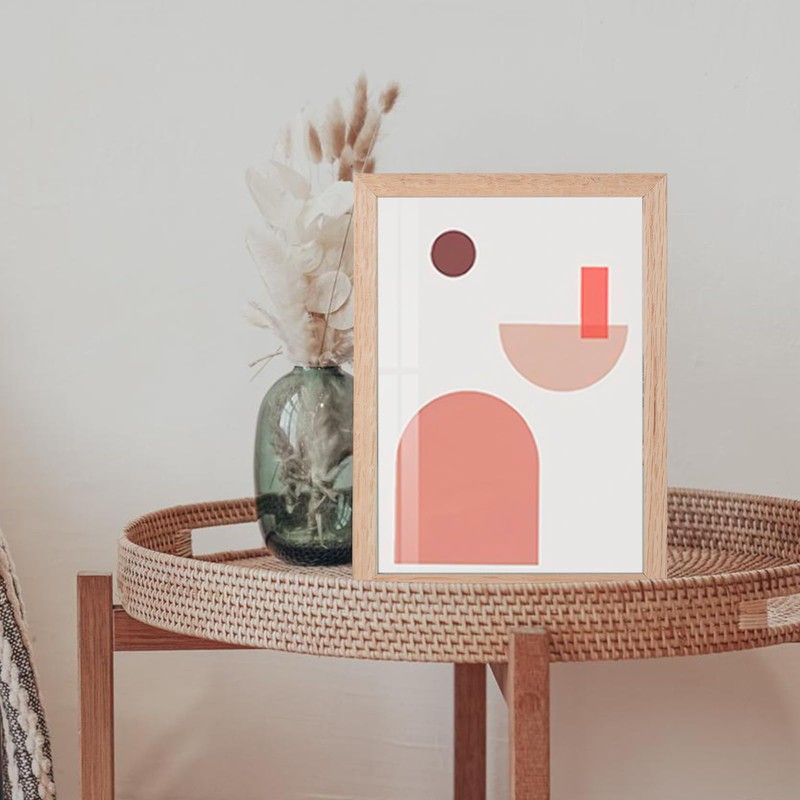 3Pack-5x7 Inch Natural Solid Oak Wood Picture Frames Set for