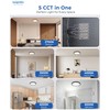 Laiyidia 6-Pack 12 Inch Black Led Flush Mount Ceiling Lights,