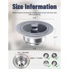 Upgraded Kitchen Sink Drain Strainer and Stopper Set 304 Stainless
