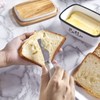 Ceramic Butter Dish with Lid and Knife for Countertop, Airtight