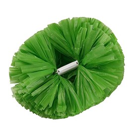 MIPPER 10 pcs Plastic Cheerleading Pom Poms for Kids with Handle Matte Cheer Pom for Dance Sports Holiday Celebration (Green)