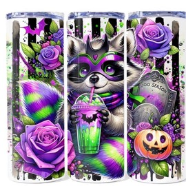 Waterbottletumbler 20 oz Reusable Portable Water Bottle with Lid Washable Cup Mug Ideal for Everyday Use Drinkware Featuring Raccoon Design Non-BPA Free - Bottled:_46
