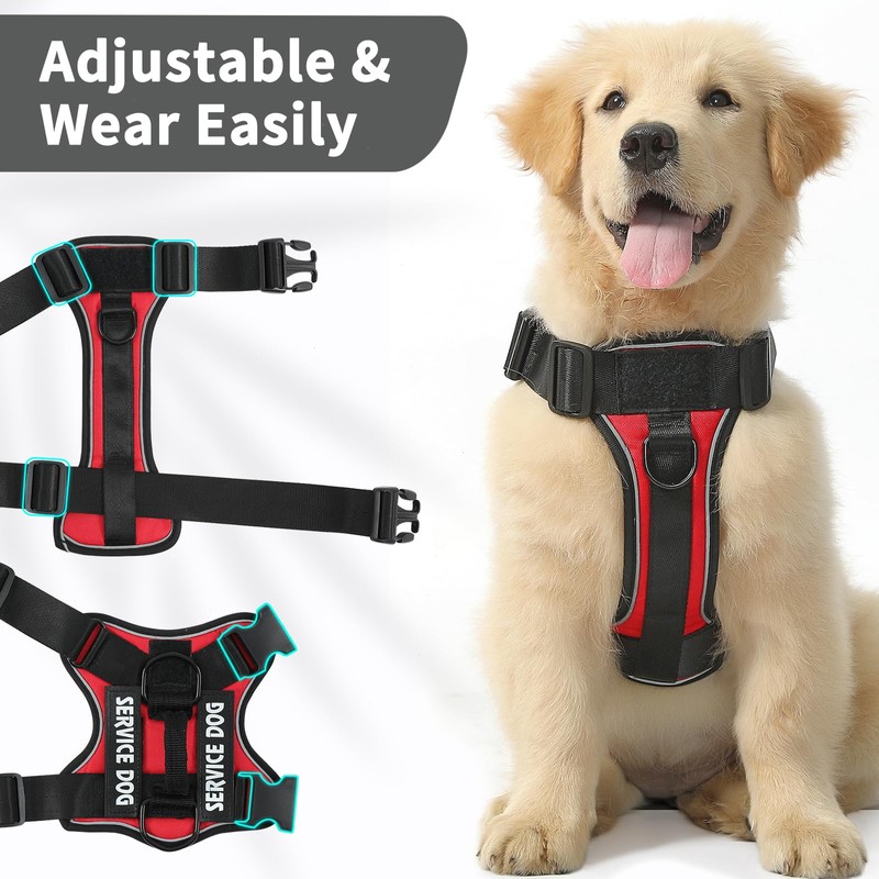 Belababy Dog Harness Small Medium Large, Reflective Tactical No Pull