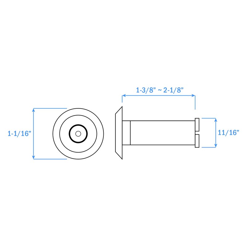 Nuk3y 220 Degree Wide Angle Heavy Duty Door Viewer (2