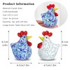 H&D HYALINE & DORA Blown Glass Chicken Figurines Set of