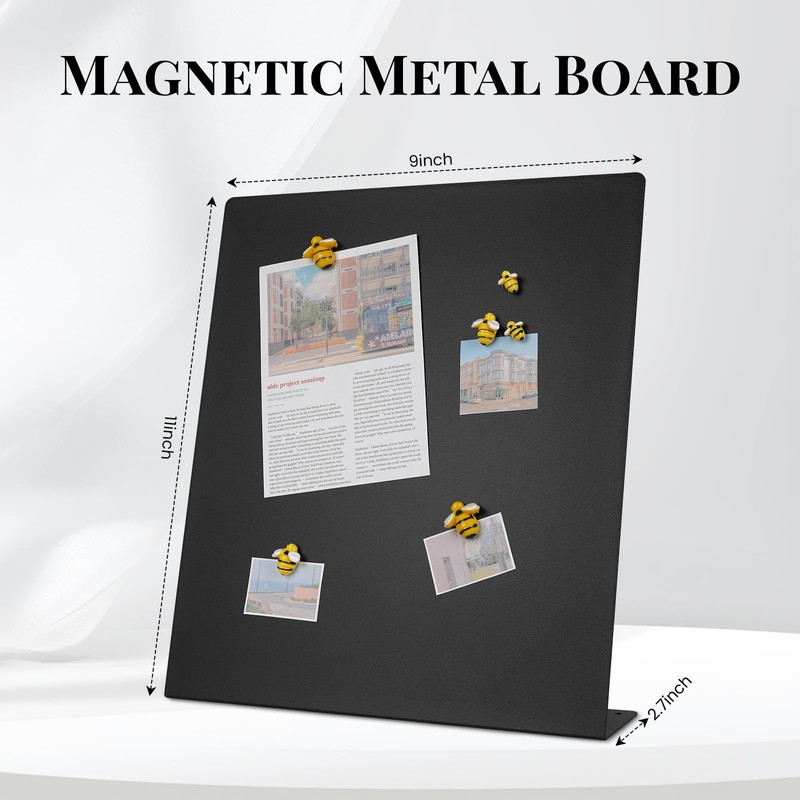 2 Pack Magnetic Board,Magnet Board,Metal Magnetic Bulletin Board,Magnet Display Stand
