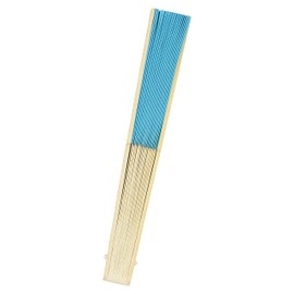 VON LILIENFELD Bella Paper Fan Bamboo Sticks, turquoise, Contemporary