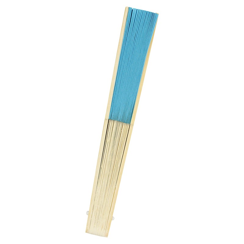 VON LILIENFELD Bella Paper Fan Bamboo Sticks, turquoise, Contemporary