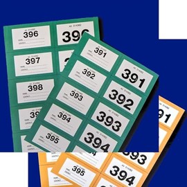 2-Pack Extra Large Raffle Books, Cloakroom Tickets (1-400) – Jumbo 7x4cm Perforated Ticket Stubs – Easy Read, Numbered & Secure – Choose Your Colours (Green & Orange)