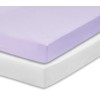Everyday Kids 2-Pack Fitted Crib Sheets - White/Lavender
