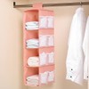 XiXiRan Hanging Shelf Wardrobe, 4 Compartments Hanging Organiser Cabinet with