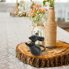 SUMTree 2pcs Cast Iron Little Cute Mouse Ornament Decorative Desktop Ornament Statues Sculptures Figurines Home Decoration
