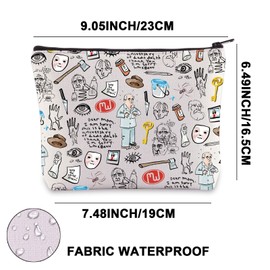 Horror Movie Makeup Bag Beau Movie Gifts Horror Movie Fans Gifts Horror Movie Zipper Pouch (DearMom UK)