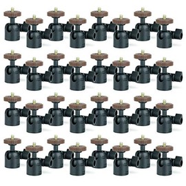(32 Pack) LINCO Lincostore 1/4" Swivel Mini Ball Head Screw Tripod Mount for DSLR Camera Camcorder Light Bracket A020 for Cell Phone Holder (A020-32)