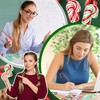 Supervitae 48 Pcs/ 24 Set Christmas Candy Cane Ballpoint Notebook