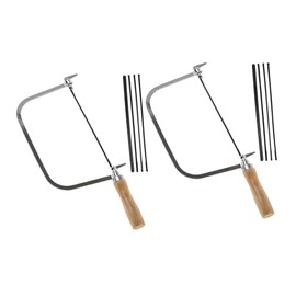 Vaguelly 2 Sets Mini Hand Saw U Shape Coping Saws with Wooden Handles for Detailed Woodworking Jewelry Crafting Ergonomic Grip Durable Material Precise Cuts for DIY Projects
