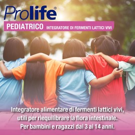 Prolife Pediatrico - Integratore di Fermenti Lattici con Bifidobatteri, 3 Miliardi di Fermenti per Dose, 10 Flaconcini da 8 ml, per Equilibrio Intestinale nei Bambini