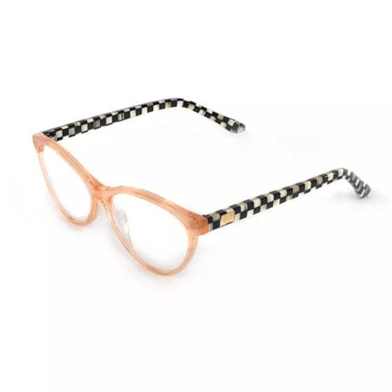 MacKenzie Childs New w. Tags COURTLY CHECK ROSE GOLD LENO