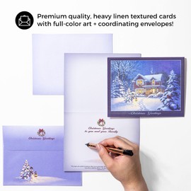 Divinity Boutique Christmas Greetings 5 x 7 Inch Box Set of 18 Christmas Greeting Cards