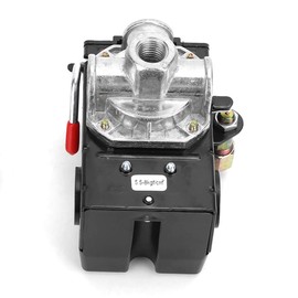 Válvula Reguladora de Presión Automática 4 Puertos G1/4 75-120 psi 220V para Compresores de Aire Industrial,Válvula Reguladora Automática