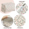 2 Pieces Of Flower Storage Bag, Women'S Makeup Bag, Soft