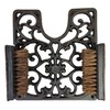 Lulu Decor, Cast Iron Boot Scraper with Brush, Antique Black