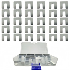 30Pcs Auto Body Alignment Shims Kit – 1/16 Inch and 1/8 Inch Thick Fender Shims with 3/8 Inch Slot – Universal Automotive Alignment Spacers for Car Truck SUV Body Panel Door Hood Gap Adjustment