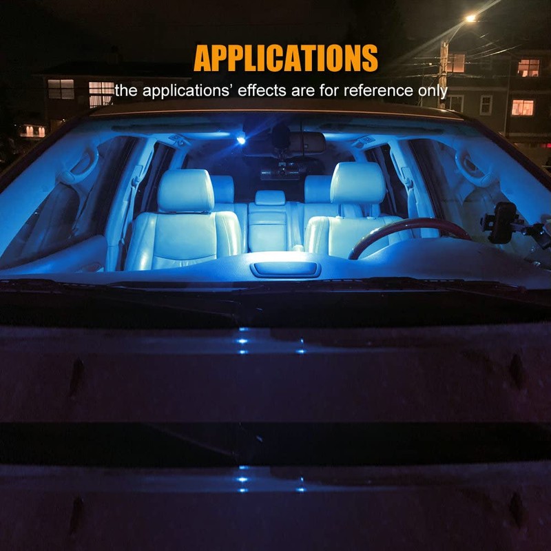 EBAIFUN 18-pc Ice Blue LED Interior Light Kit Compatible with