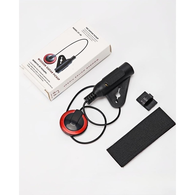 (Upgraded Version) Guitar Pickup, Piezo Pickup, Pick-up Cover, External Sound
