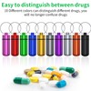 Small Portable Pill Case with Keychain(10 Pack), Urekt Waterproof Aluminum