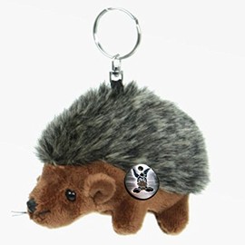 Hedgehog Keyring Plush Wild Animal Cuddly Toy Pendant Happy - Cuddly Toys *biz