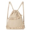 MilyaDE Straw Backpack Beach Bag Handmade Daypack Drawstring Bohemian Shoulder