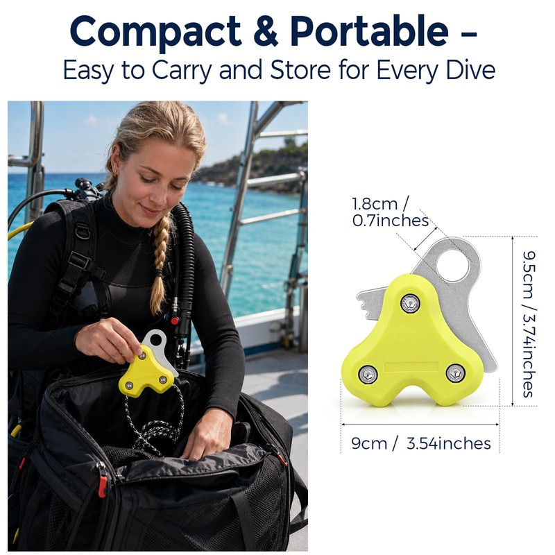 Seafard High Efficiency Scuba Diving Pulley Reel, Aluminum Alloy Pulley