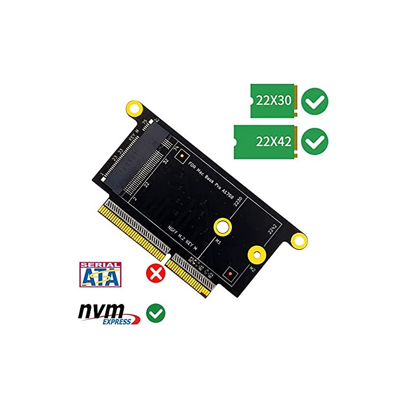 Kananana M.2 NVMe Adapter for MacBook Pro A1708 Model, USB,