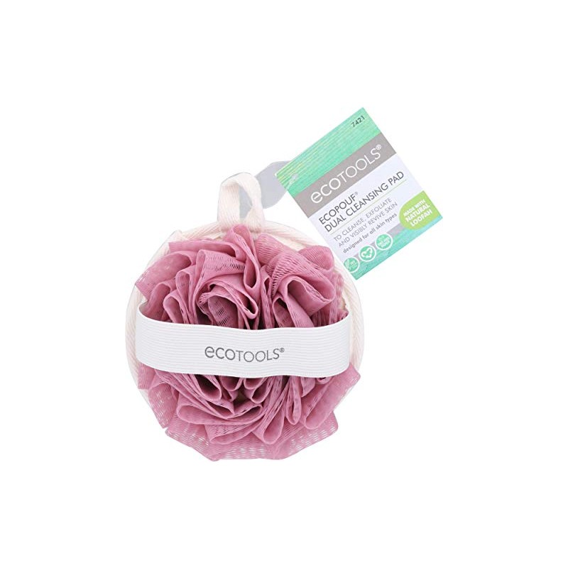 ECOTOOLS, Dual Cleansing Pad EcoPouf, Esponja de Baño 2 en