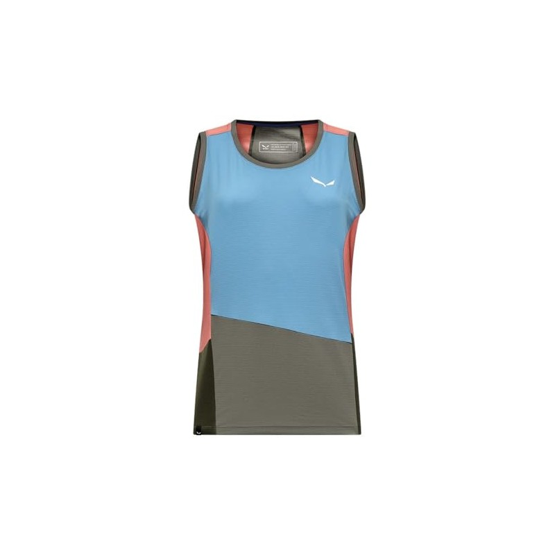 Salewa PUEZ Sporty Dry W Tank, 2XL, Morning Blue/Multi