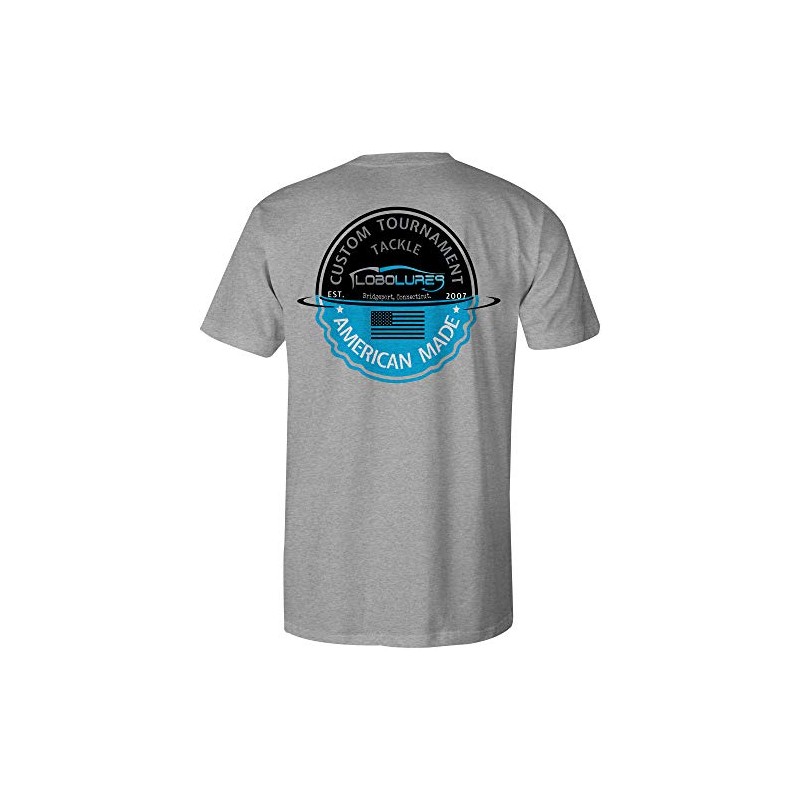 Lobo Lures Custom Tournament Tackle American Made Cotton T-Shirt (Large,