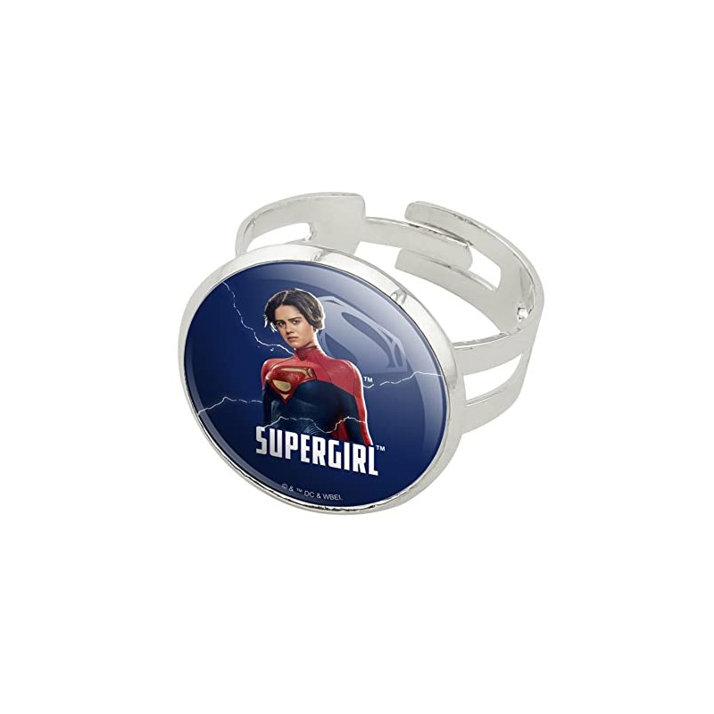 The Flash Supergirl Silver Plated Adjustable Novelty Ring