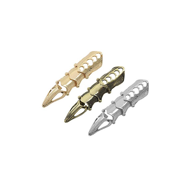 CSIYANJRY99 Women's Knuckle Joint Full Finger Claw Ring Punk Rock