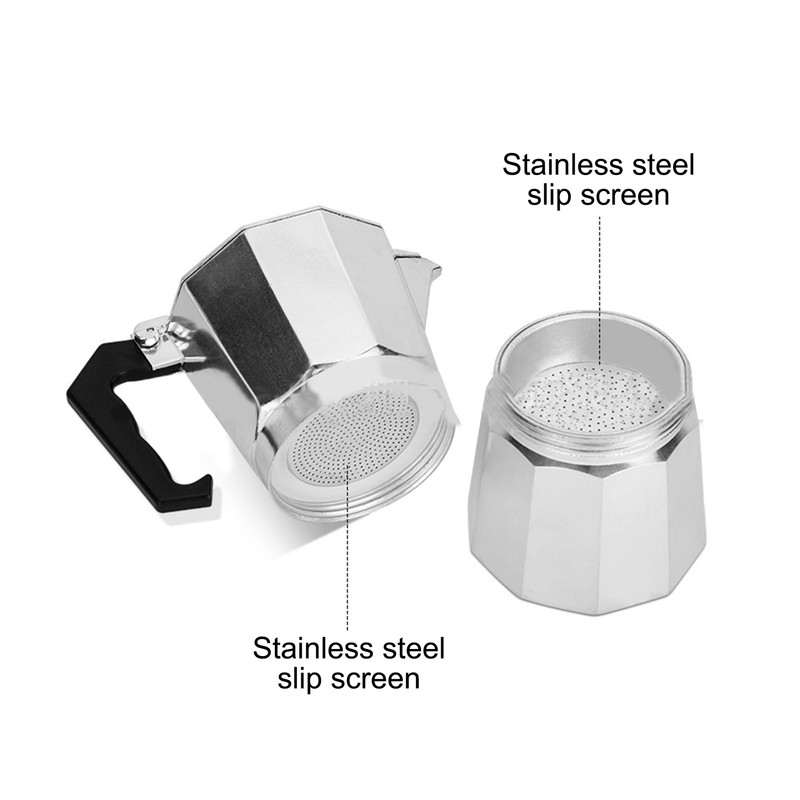 Moka Pot Italian Stovetop Coffee Maker Aluminum Alloy European Style