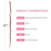 Curly Ends Thin 0.6 cm Dreadlock Extensions 20 Inch Synthetic