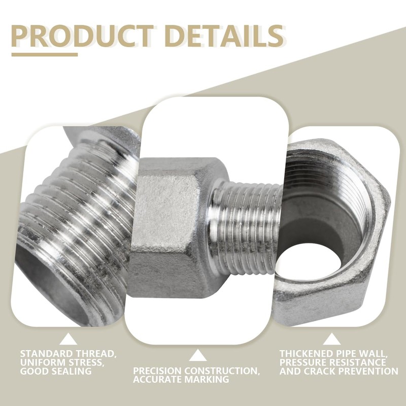 Bwintech 2 Pcs 3/8" Male to 3/4" Female BSP Thread