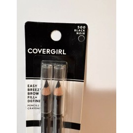 COVERGIRL 2 Packs COVERGIRL Easy Breezy Brow Fill + Define Pencil + Sharpener #500 Black